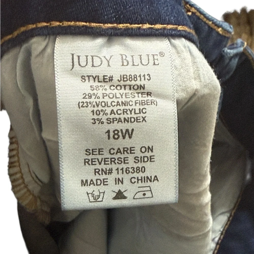 Judy Blue Skinny Jeans Women’s Size 18W Dark Wash Denim Stretch 5-Pocket - Picture 9 of 10